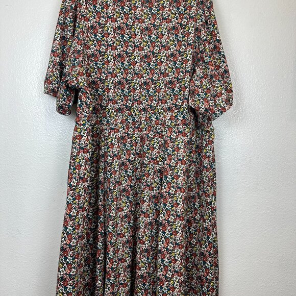 Torrid Womens Skater Dress Multicolor Texture Floral Print  Size 5XL - Picture 7 of 10